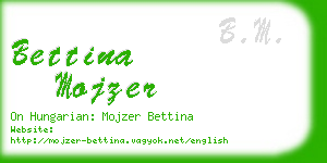 bettina mojzer business card